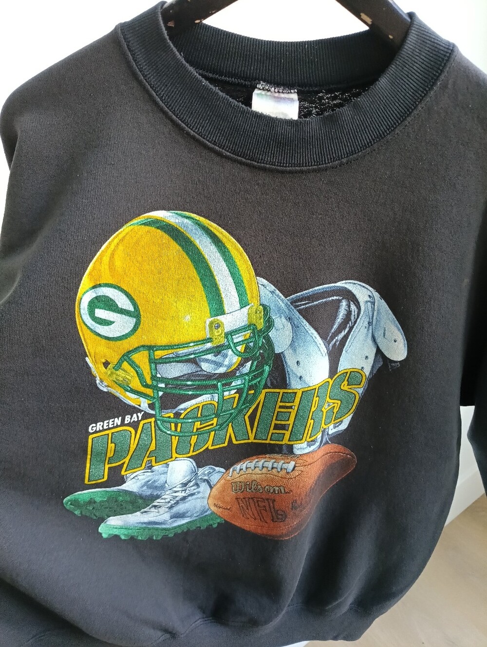Y2K NFL Green Bay Packers Distressed Crew Neck Sweatshirt Size (XL) - Picture 2 of 6